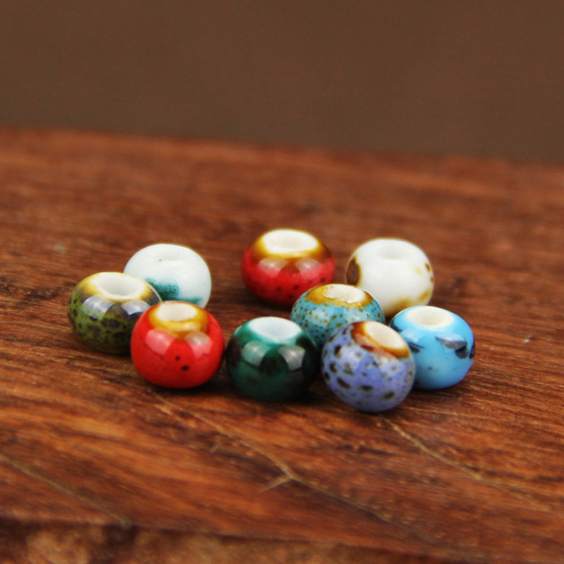 Ethnic Fashion Style - 50PCS 6mm Ethnic Style Fashion Ceramic