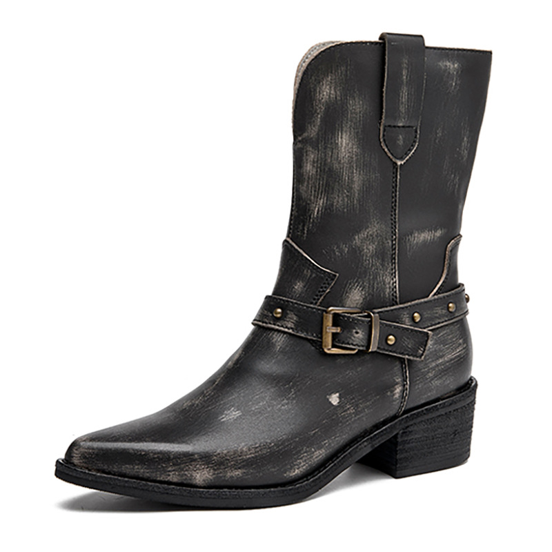 Ethnic Fashion Style - 4.5cm Cow Natural Genuine Leather Ethnic