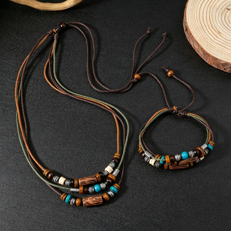 Ethnic Fashion Wear For Women - Vintage 2 Layer Faux Leather Wax