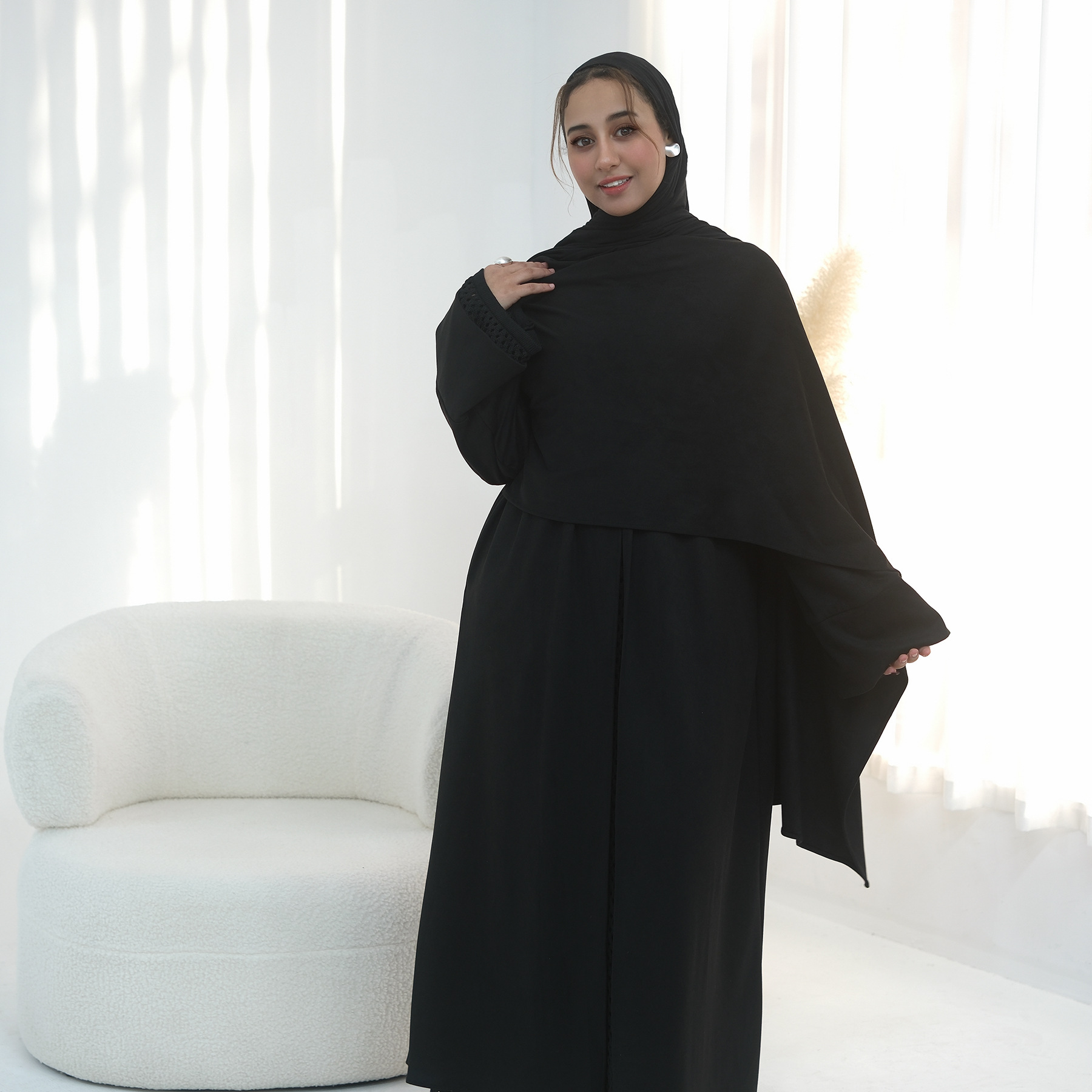 2026 Open Front Abaya Cape Mus - Jalabiya Women Arabic 评论和价格