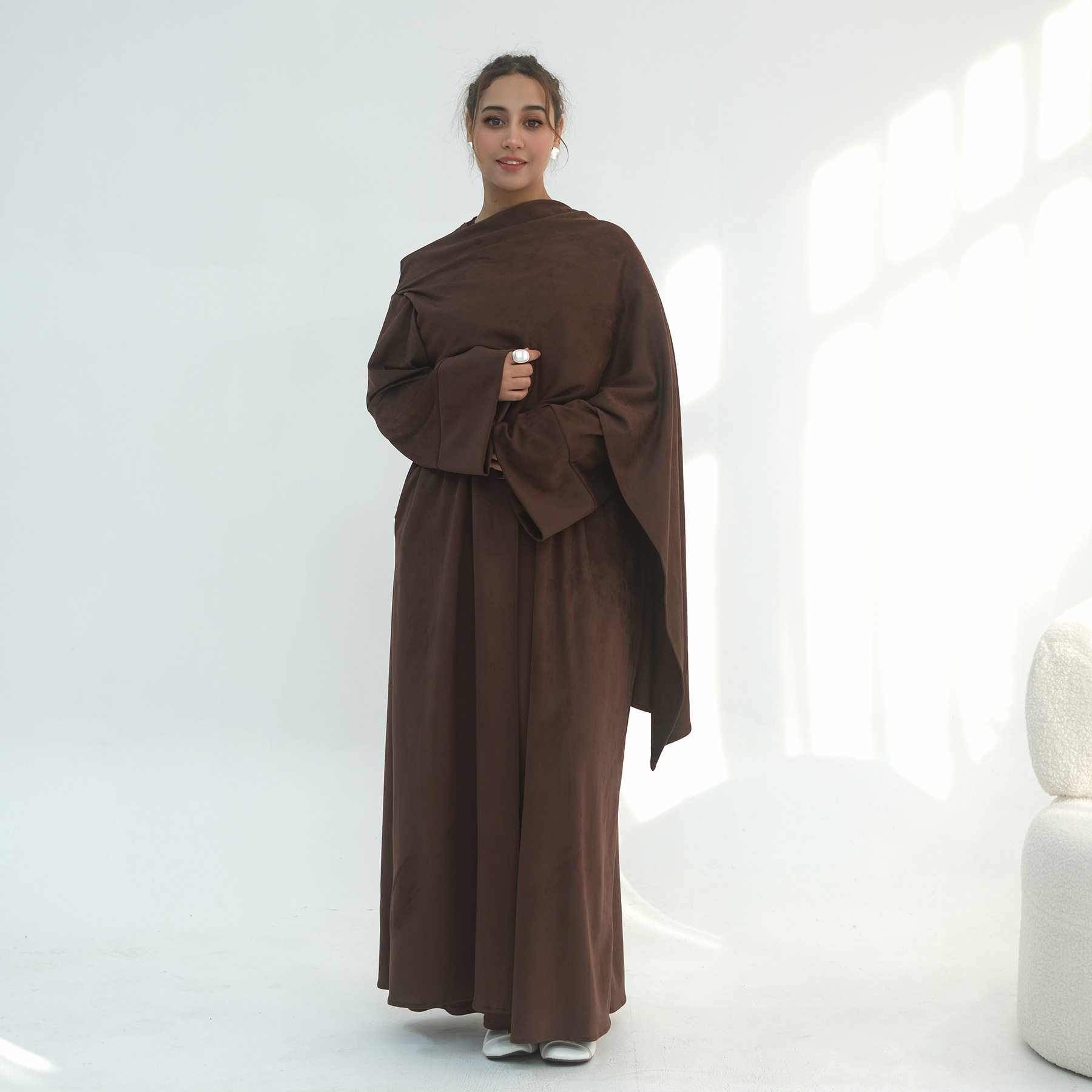 2026 Open Front Abaya Cape Mus - Jalabiya Women Arabic 评论和价格