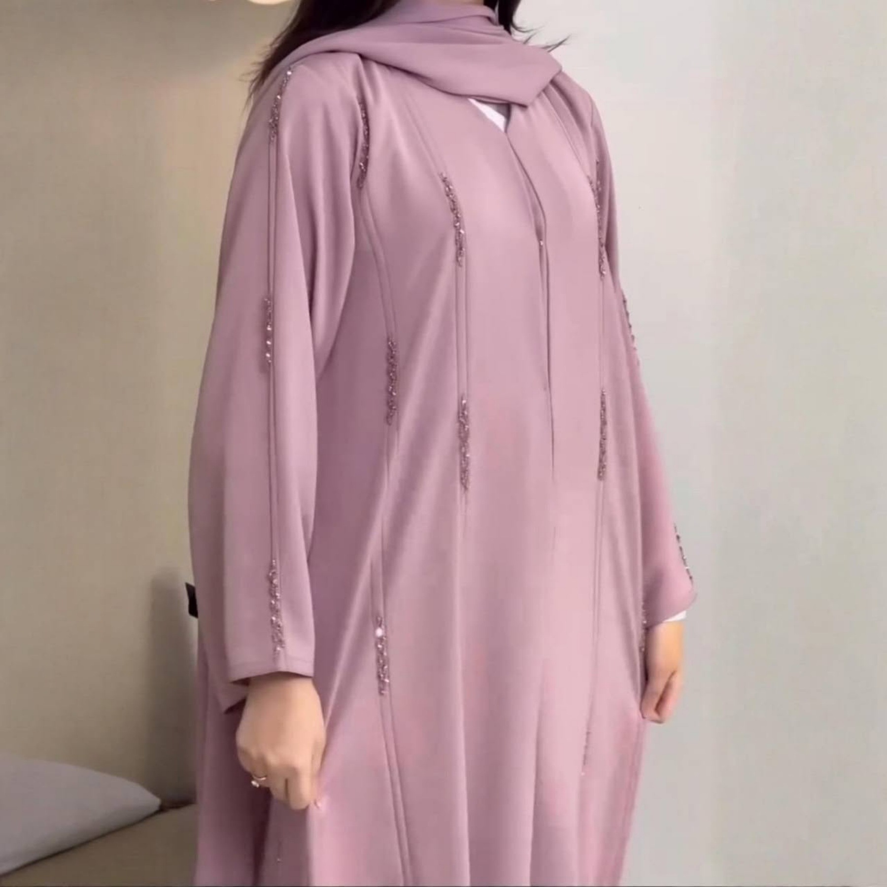 Eid Women Abaya Beading Dresse - Jalabiya Women Arabic 评论和价格
