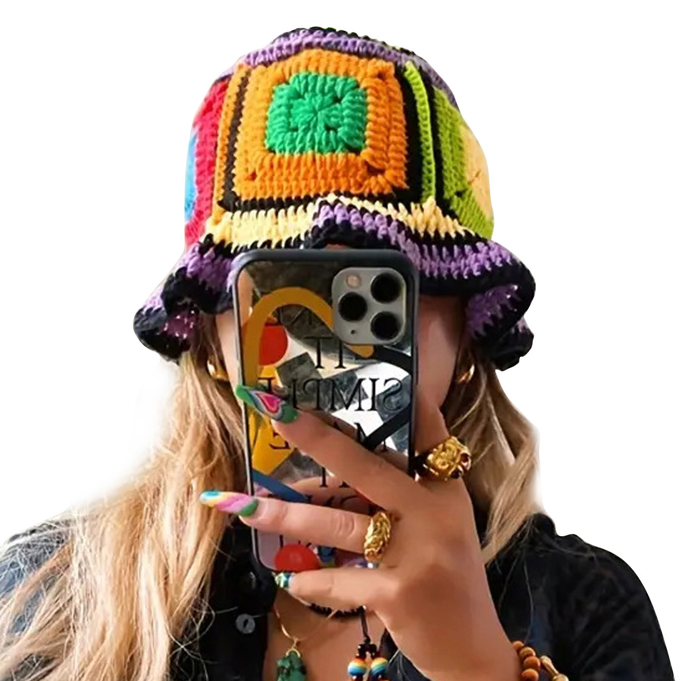 Purple-Edged Zuma Hat, Hand-Kn - Go Ethnic Fashion 评论和价格